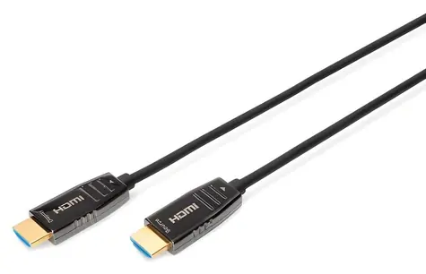 Digitus HDMI AOC Hybrid černá / Kabel HDMI / optický / UHD 8K 60Hz / 48 Gbps / HDMI 2.1 / 15 m