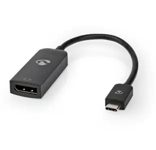 Nedis USB-C - DisplayPort černá / Adaptér / USB 3.2 Gen 1 / 8K 30Hz / 0,20 m