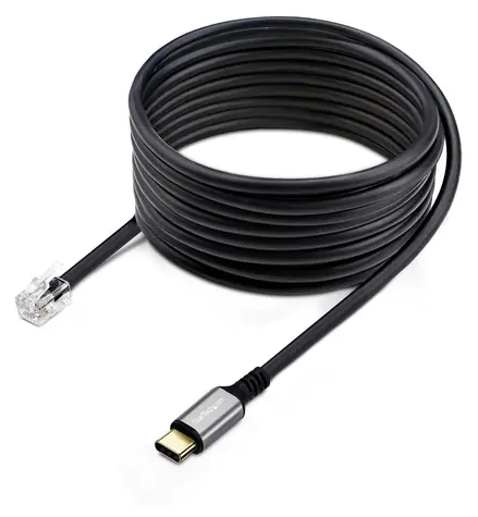 StarTech adaptér USB-C na RJ9 černá / Adaptér / 1,8 m / Realtek ALC5686