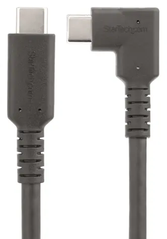 StarTech Rugged USB-C 90° černá / Kabel / USB-C - USB-C / 5 Gbps / 4K 60 Hz / 2 m