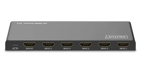 Digitus DS-55332 / HDMI přepínač / 5x1 / 4K 60Hz / HDR / HDCP 2.2