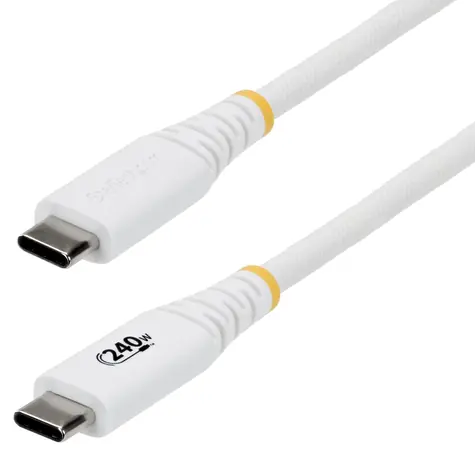 StarTech Rugged bílá / Nabíjecí kabel / USB-C - USB-C / 240W PD / 2 m