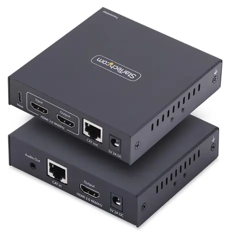 StarTech HDMI KVM extender over IP černá / KVM extender / přes IP síť / vysílač a přijímač / USB 2.0