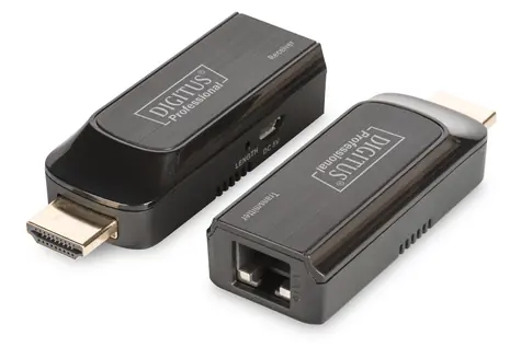 Digitus Mini HDMI Extender Set DS-55203 / HDMI extender / až 50 m / Cat 6/6A / Full HD 60Hz / HDCP 1.2