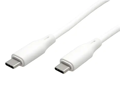 Roline USB-C - USB-C M/M silikonový bílý / Nabíjecí kabel / 60 W / 1 m