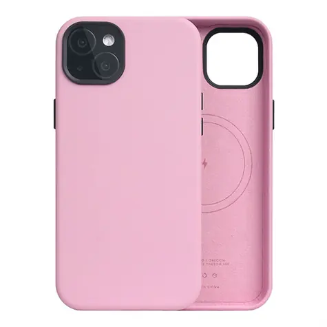 SLG Design D5 růžová / Zadní kryt / iPhone 15 Plus / MagSafe / kůže