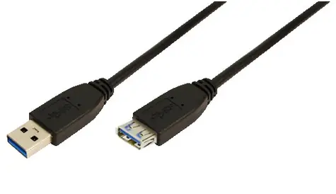 LogiLink USB-A (M) - USB-A (F) černá / Prodlužovací kabel USB 3.2 Gen1 / 2 m