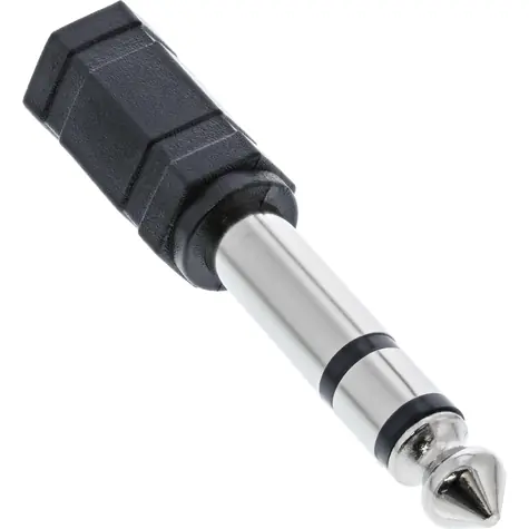 InLine redukce Jack 6,3 mm (M) na 3,5 mm (F) černá / Redukce / Audio Stereo