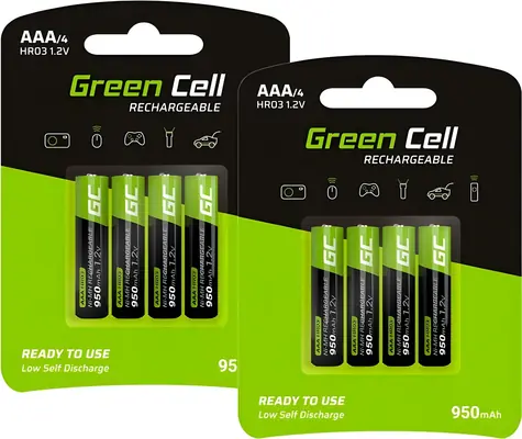 Green Cell Nabíjecí baterie AAA / Baterie / Ni-MH / 950 mAh / 8 ks