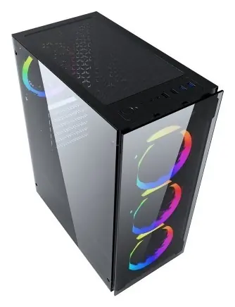 Gembird Fornax 1500RGB / Herní počítačová skříň / RGB podsvícení