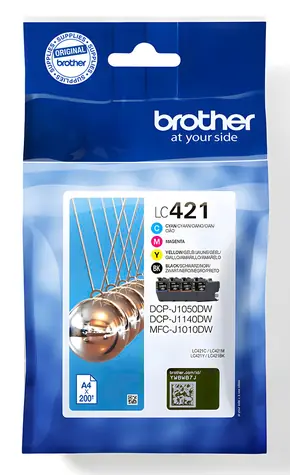 Brother LC-421VAL / Sada inkoustových cartridge / 4 ks / černá, azurová, purpurová, žlutá