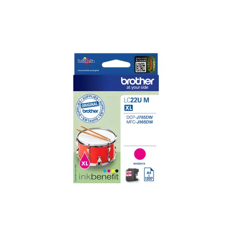 Brother LC-22UM Magenta / Inkoustová cartridge / DCP-J785DW, MFC-J985DW / Originální