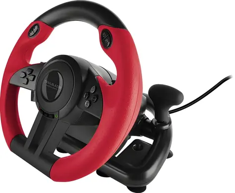 Speed Link SL-450500-BK TRAILBLAZER černá / Volant / PS3 / PS4 / Xbox One / Switch / pedály / vibrace