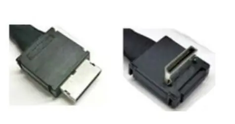 Intel SFF-8611 / Kabel / Mini-SAS HD / rovný - pravoúhlý konektor / 450 mm