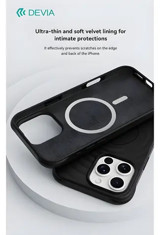 Devia Ripple Magnetic černá / Kryt / Apple iPhone 16 Pro / TPU / Odolný proti pádu / Magnetické uchycení