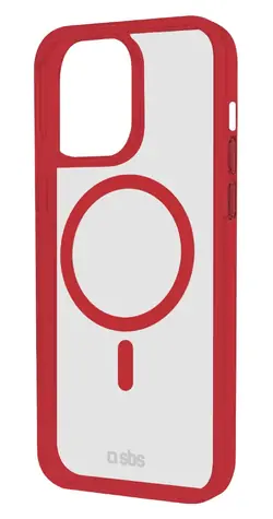 SBS Mag Frame červená / Kryt / MagSafe / pro iPhone 15