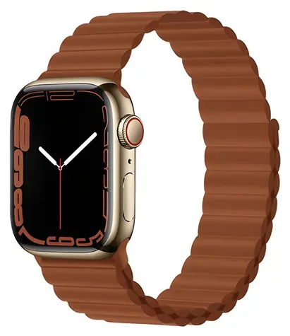 Devia Deluxe Sport 3 40/41/42 mm Saddle Brown / Řemínek pro Apple Watch / Silikonový / Magnetické zapínání
