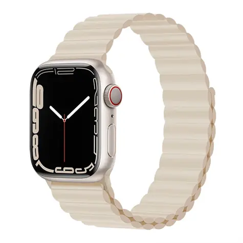 Devia Deluxe Sport3 Řemínek pro Apple Watch 44/45/46mm Starlight / Řemínek / silikonový / magnetický