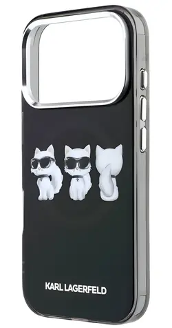 Karl Lagerfeld IML Choupette Trio Watercolor černá / Zadní kryt / MagSafe / iPhone 17 Pro Max
