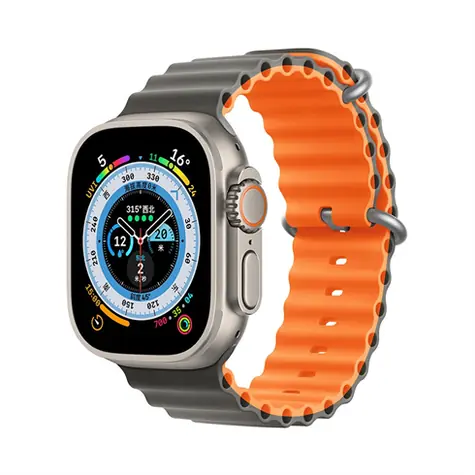 Devia Deluxe Sport6 Řemínek pro Apple Watch 40/41mm šedá/oranžová / Řemínek / Silikonový / Two-tone