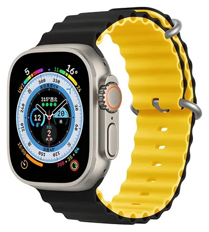 Devia Deluxe Sport6 Řemínek pro Apple Watch 40/41mm černá/žlutá / Řemínek / silikonový / two-tone