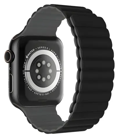 Devia Nature Silicone Magnetic černá / Řemínek pro Apple Watch / 40/41/42mm