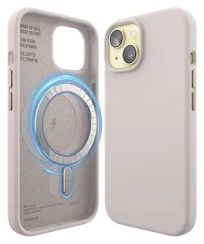 Elago Silicone Case Stone / Silikonový kryt / Apple iPhone 15 / MagSafe