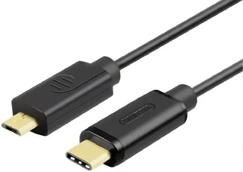 Unitek Y-C473BK černá / Kabel / USB-C - Micro-USB / 1 m