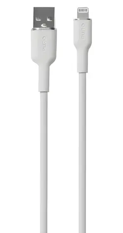 Puro Soft bílá / Datový kabel USB-A - Lightning / MFi / 12W / 1,5m
