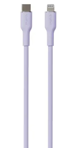 Puro Soft Lavender / Datový kabel / USB-C - Lightning MFi / 12 W / 1,5 m