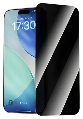 Devia Van Series Privacy Black Frame / Ochranné sklo / Apple iPhone 17 Pro Max / Privacy filtr