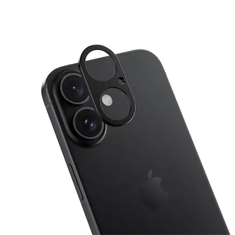 SwitchEasy LenShield černá / Ochranné sklo čoček fotoaparátu / Hliník / Apple iPhone 16/16 Plus