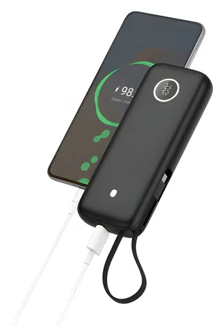 Platinet PMPB2070 černá / Powerbanka / 20 000 mAh / 70W Power Delivery / USB-C + USB-A / kabel USB-C 1 m