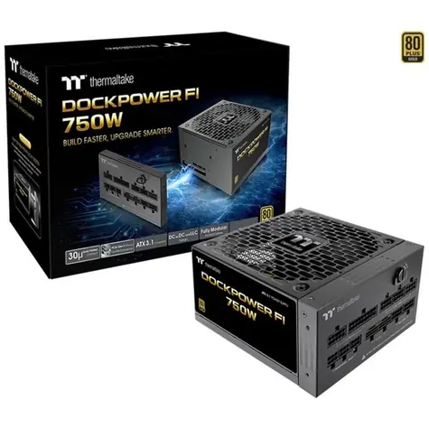 Thermaltake Dockpower FI 750W černá / Zdroj / ATX / 750W / 80PLUS Gold / modulární
