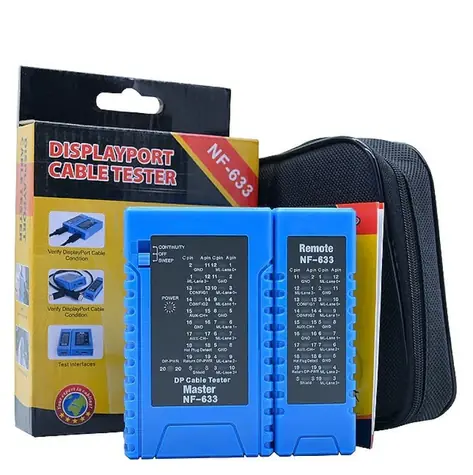 W-STAR WSNF633BL / Tester kabelů DisplayPort / mini DisplayPort / 20 LED diod / test stínění / vzdálený modul