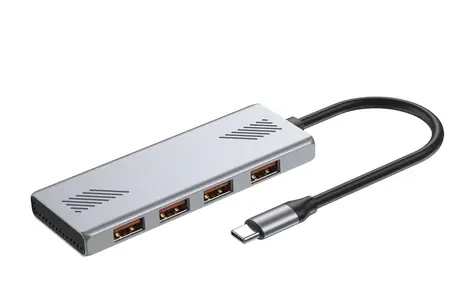 Gembird USB hub 4-portový USB-A / Hub / USB 3.2 Gen 2 / 10 Gbit/s / USB-C vstup