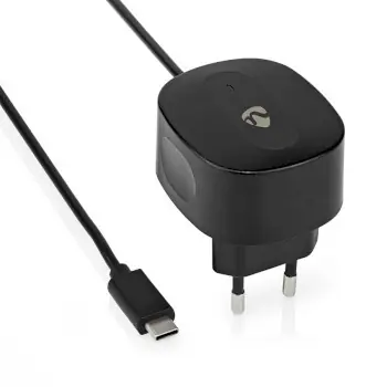Nedis 15W černá / Síťová nabíječka / USB-C / 3 A / kabel USB-C 1,5 m