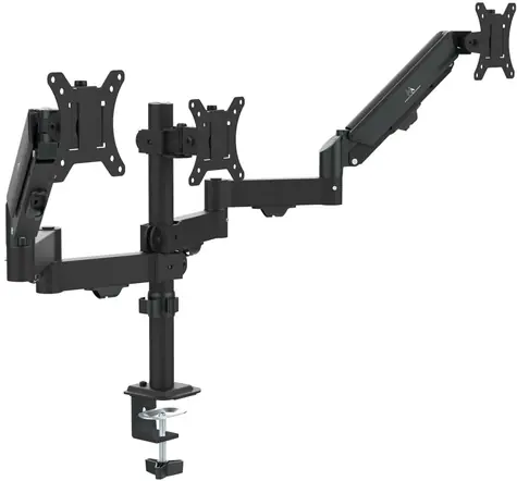 Maclean MC-137 černá / Stolní držák pro tři monitory / 17-27