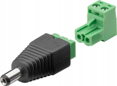 Goobay DC konektor se svorkovnicí / Konektor / Zástrčka DC 5,50 x 2,10 mm / 2pinový