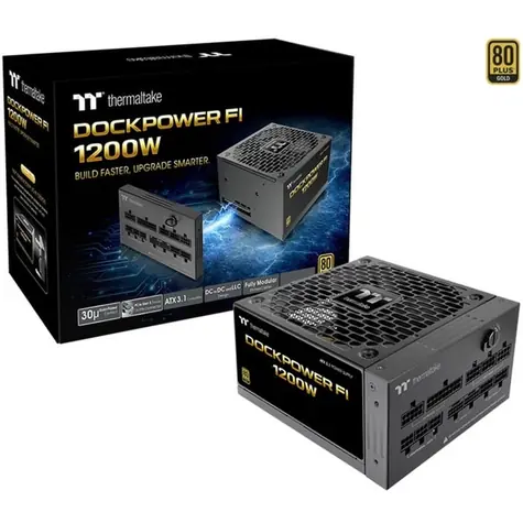 Thermaltake Dockpower FI 1200W černá / Zdroj / ATX 3.1 / 80 PLUS Gold / modulární / PCIe 5.1