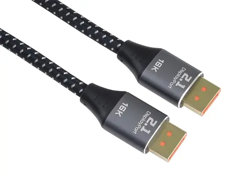 OEM DisplayPort 2.1 / Kabel / 16K 60Hz / kovové a zlacené konektory / 1,5 m