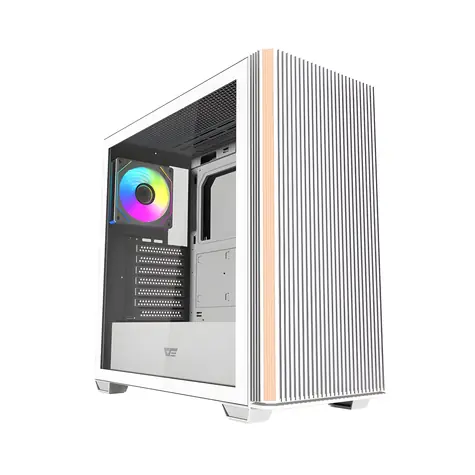 darkFlash DS900WS bílá / Skříň / ATX/M-ATX/ITX / 4x ARGB ventilátor / tvrzené sklo / bez zdroje