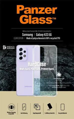 PanzerGlass HardCase AB transparentní / Pouzdro / Samsung Galaxy A33 5G / TPU