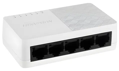 Hikvision DS-3E0105D-O / Switch / 5x 10/100 Mbps RJ45 / plastové provedení
