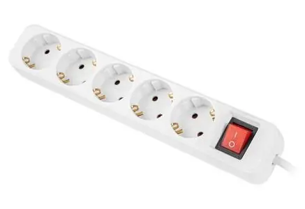 Lanberg Napájecí lišta 5x Schuko bílá / Napájecí lišta / 1,5 m / vypínač / dětská pojistka