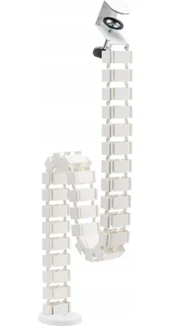LogiLink KAB0093 bílá / Svislý organizátor kabelů / Upínací na stůl / 1347 x 129 mm / ABS