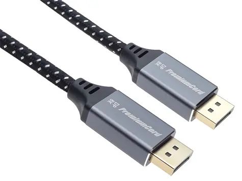 PremiumCord DisplayPort 1.4 přípojný kabel M-M 0,5 m stříbrná / Video kabel / 8K 60Hz / zlacené konektory