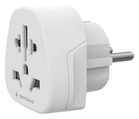 Gembird A-AC-EUMINTF / Cestovní adaptér / do EU zásuvky / 15 A / 3750 W