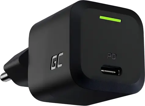 Green Cell CHARGC06 černá / Nabíječka / USB-C / 33W / PD 3.0 / QC 3.0