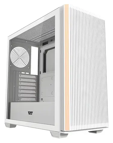 darkFlash DS900WS ATX bílá / Počítačová skříň / ATX / bez ventilátorů / tvrzené sklo / USB 3.0